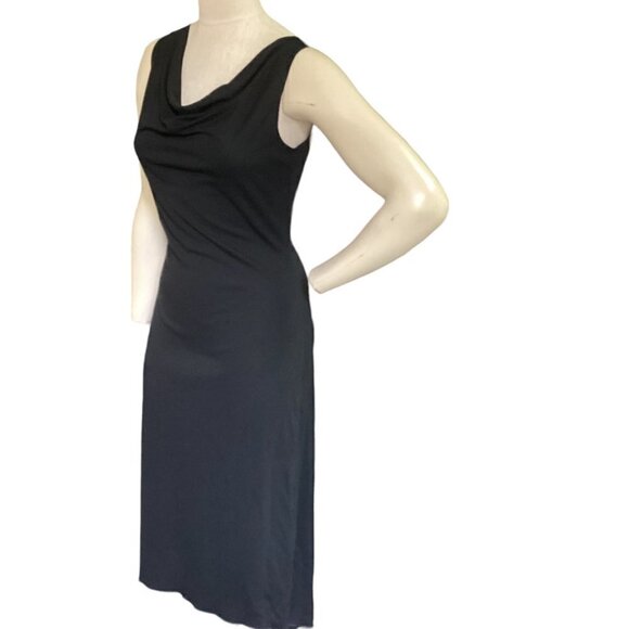 Robbie Bee Silk Sheer Shrug Sz 6 & French Curve Sz M Midi Dress Black #42N - Picture 7 of 13